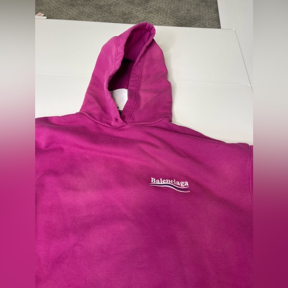 BALENCIAGA Oversized Sweatshirt Unisex XS Fuscia - Picture 13 of 16